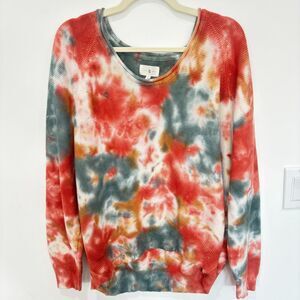 Lou & Grey Tie Dye Sweater Women’s Size Large Cozy Knit Pullover